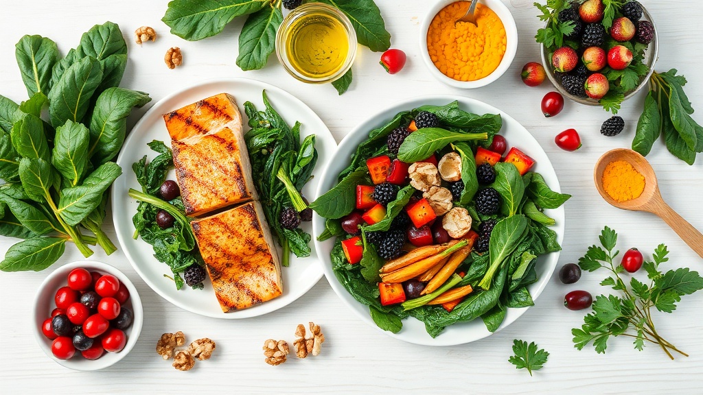 inflammation chronique : assiette anti-inflammatoire riche en oméga-3 et végétaux