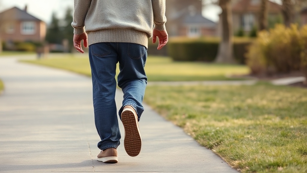 vitesse de marche et longévité chez une personne âgée en extérieur