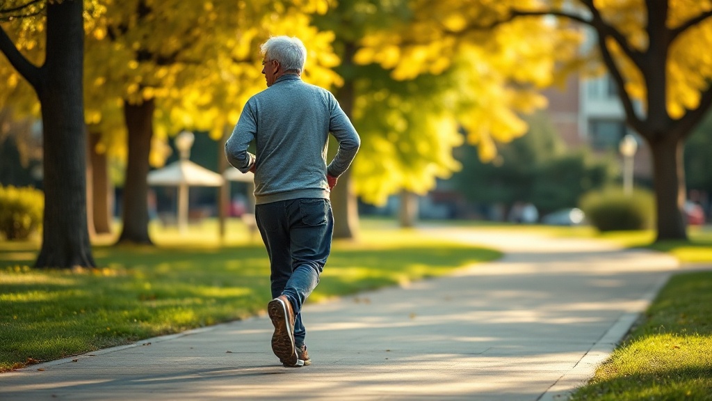 arthrose et longévité chez une personne âgée active en extérieur