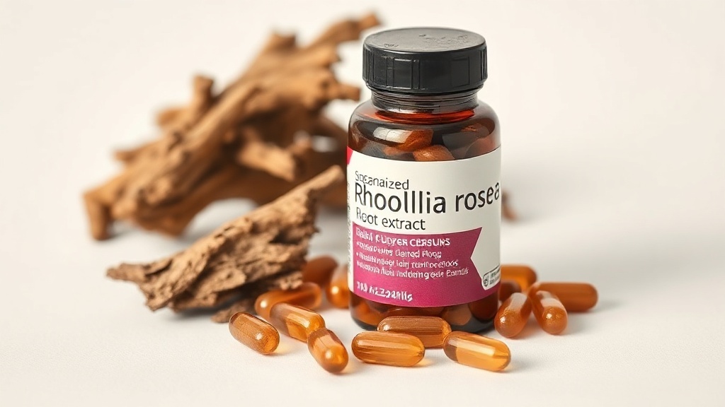 Racine de rhodiola et extrait en gélules