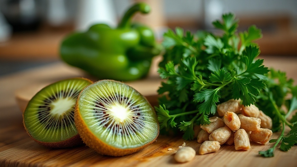 pqq aliments sources kiwi poivron natto