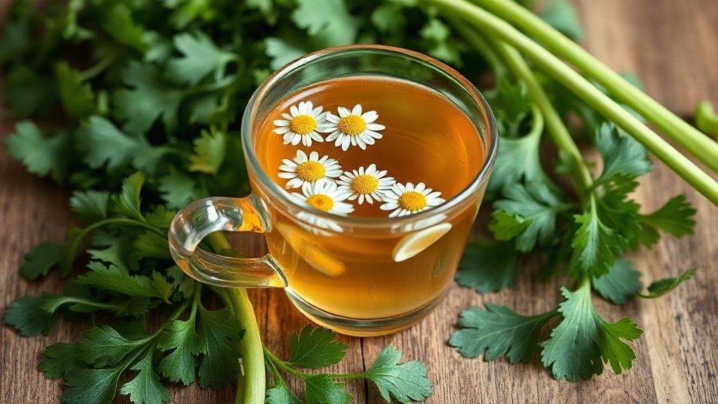 Camomille et persil, sources alimentaires d'apigénine
