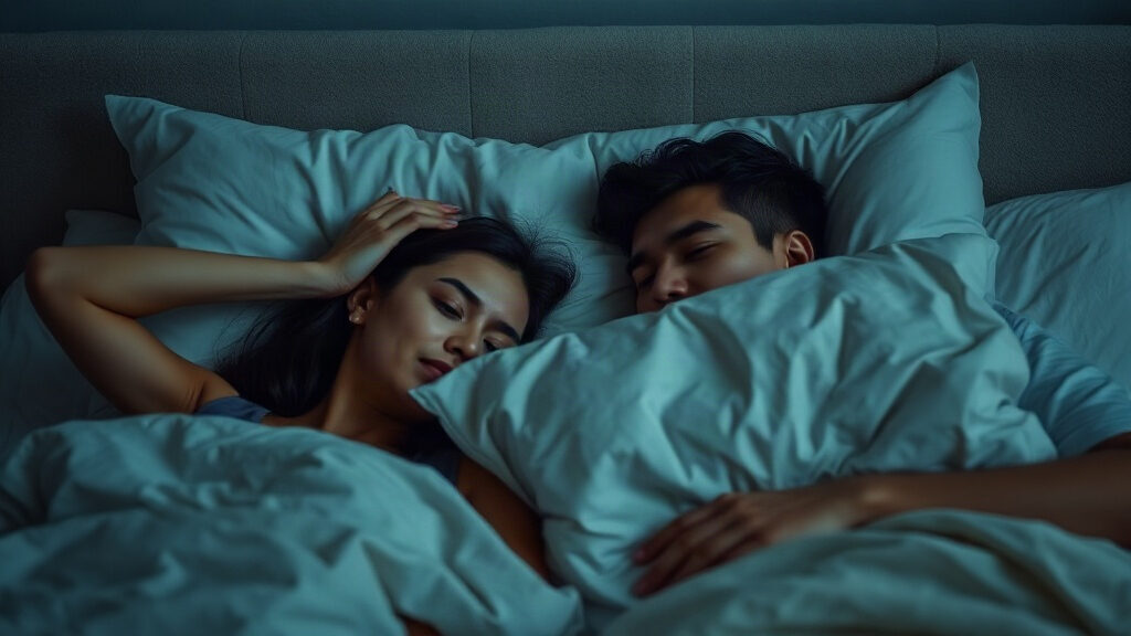 Ronflement pendant le sommeil dans une chambre à coucher