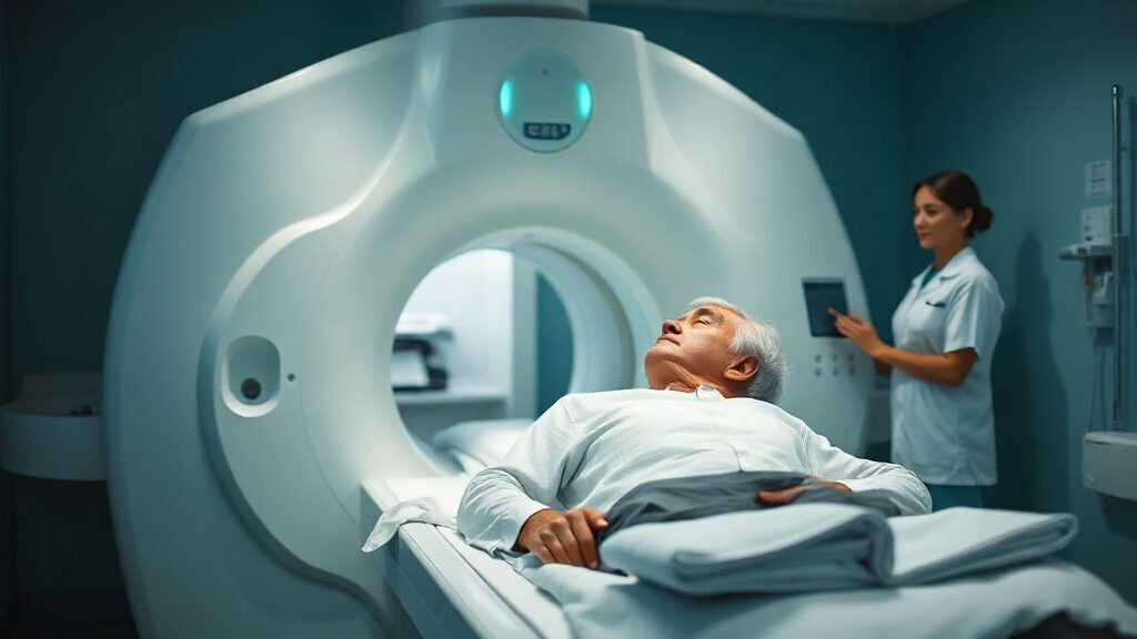 score calcique : scanner cardiaque sans injection chez un adulte de 65 ans
