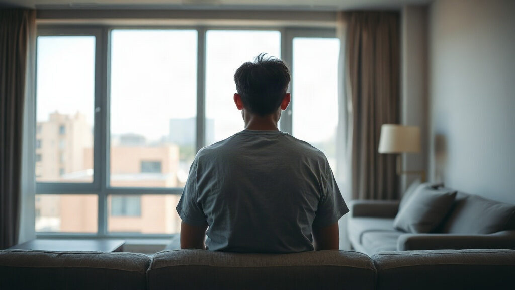 divorce et santé : adulte seul face à une fenêtre après une séparation
