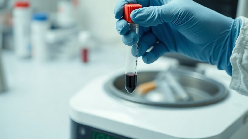 CRP : tube de prise de sang pour le dosage de la protéine C réactive