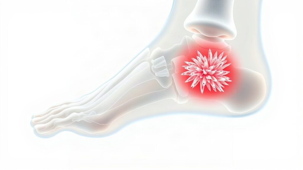 acide urique : cristaux d'urate dans une articulation du pied