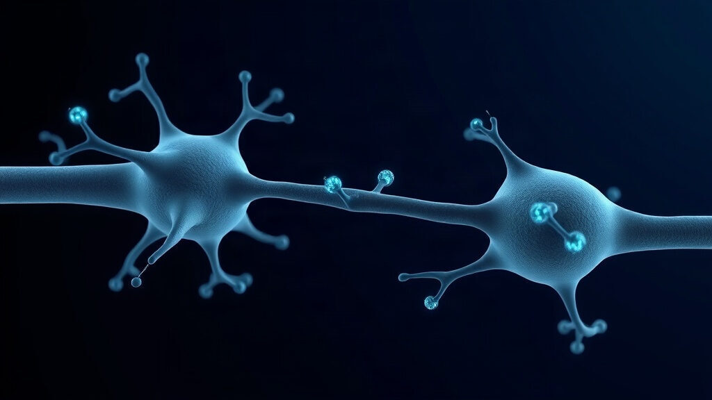 magnésium thréonate : ions de magnésium près d'une synapse entre deux neurones